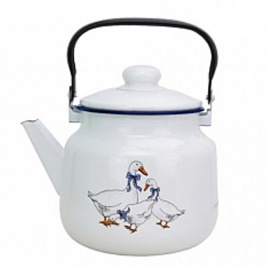 Эмалированный чайник Гуси 3.5 л.